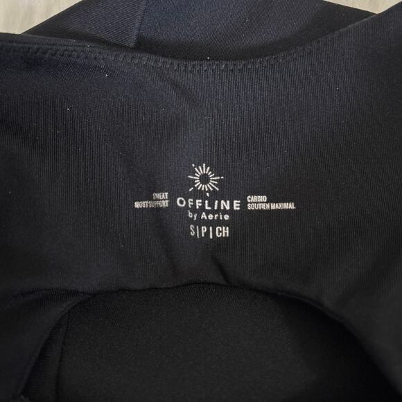 Aerie Offline Black Sweat Cardio Most Support Sports Bra Small - Picture 4 of 5
